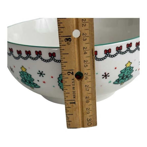 Hello Kitty Christmas Holiday Trees/Wreath Ceramic 6" Bowl Set of 2 NEW - Picture 7 of 10